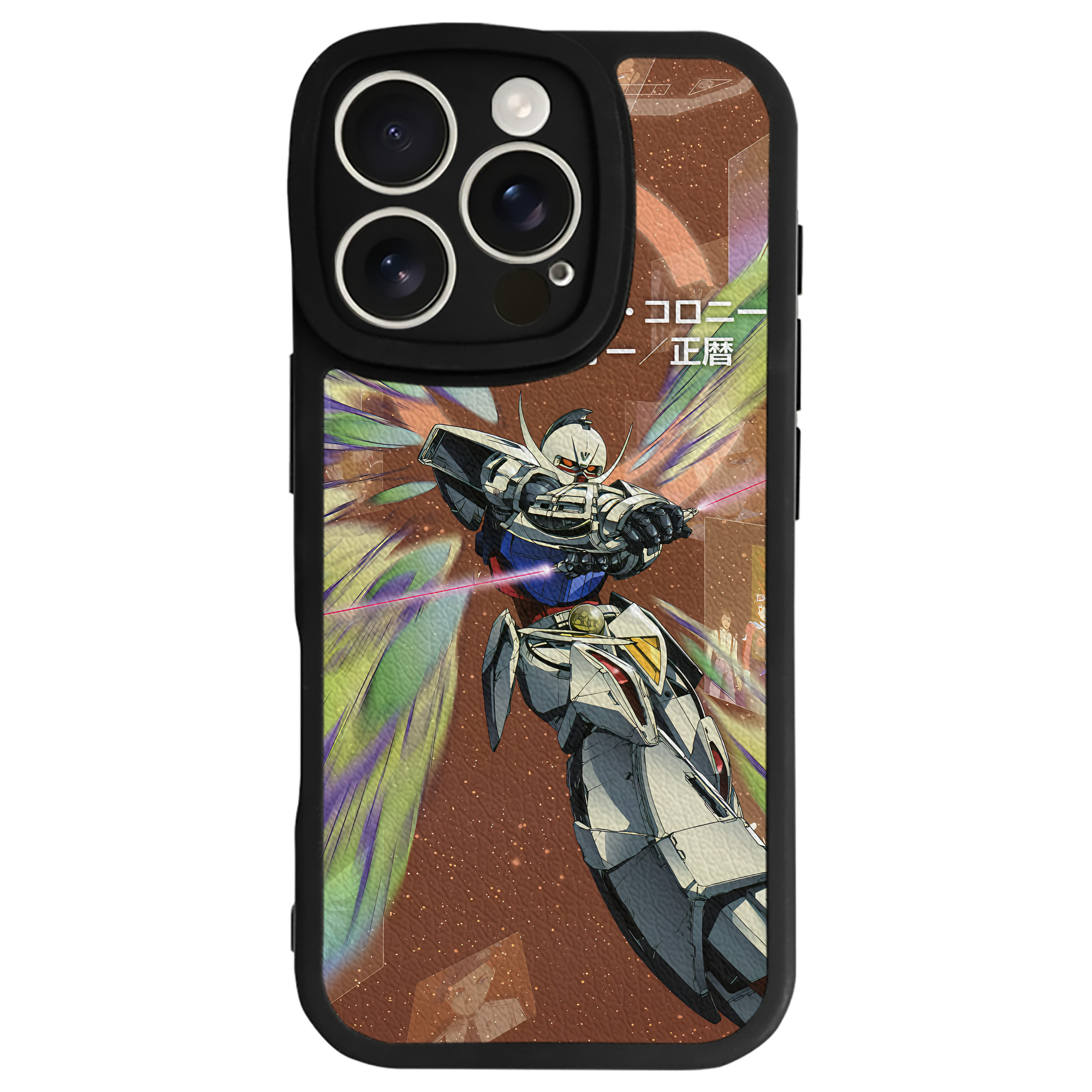 （画像用） 機動戦士ガンダム Mobile Suit Gundam 【iPhone 16シリーズ対応】シリコンスマホケース（レザー調） 材質：シリコン